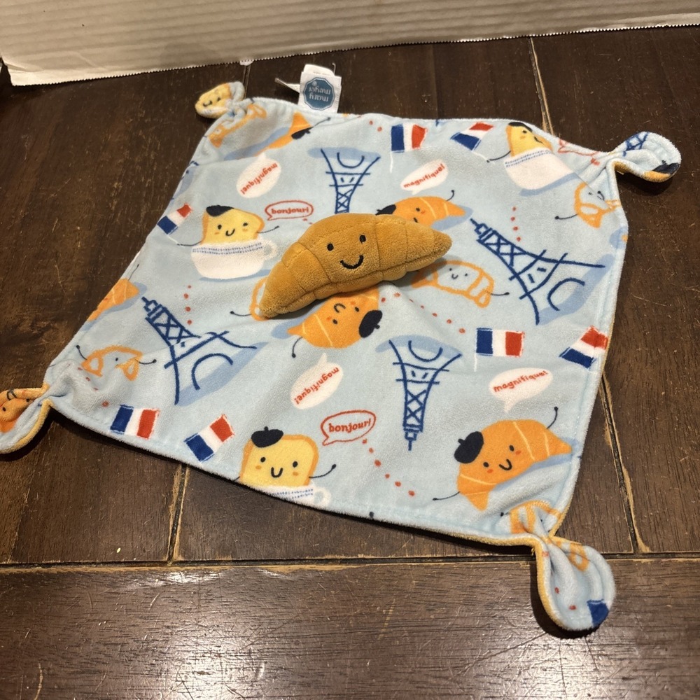 Mary Meyer Sweet Soothie Croissant Lovey Baby Security Blanket Paris Theme